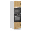 vidaXL Lucca 2 db kézműves tölgy színű szerelt fa sütőszekrények