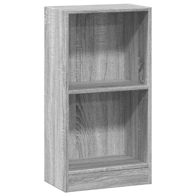 vidaXL szürke sonoma színű szerelt fa könyvespolc 40 x 24 x 76 cm