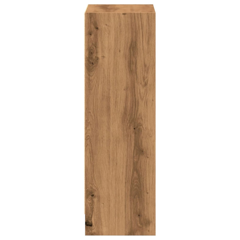 vidaXL kézműves tölgy szerelt fa könyvespolc 40 x 24 x 76 cm