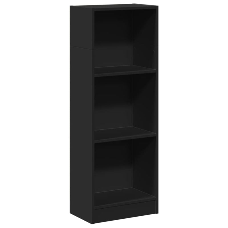 vidaXL fekete szerelt fa könyvszekrény 40 x 24 x 109 cm