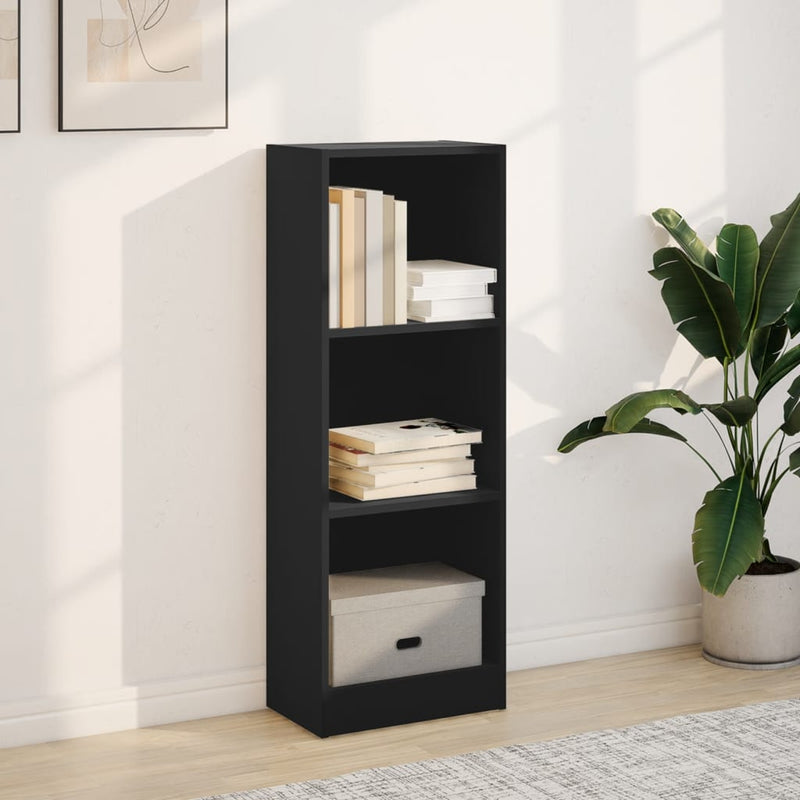 vidaXL fekete szerelt fa könyvszekrény 40 x 24 x 109 cm