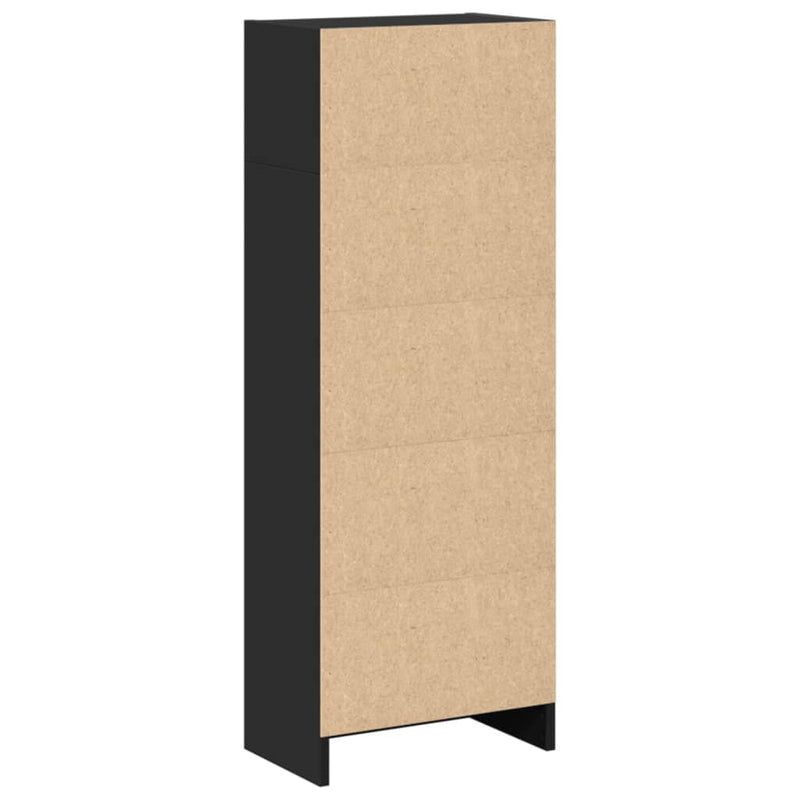 vidaXL fekete szerelt fa könyvszekrény 40 x 24 x 109 cm