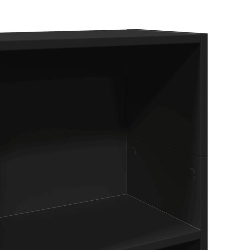 vidaXL fekete szerelt fa könyvszekrény 40 x 24 x 109 cm