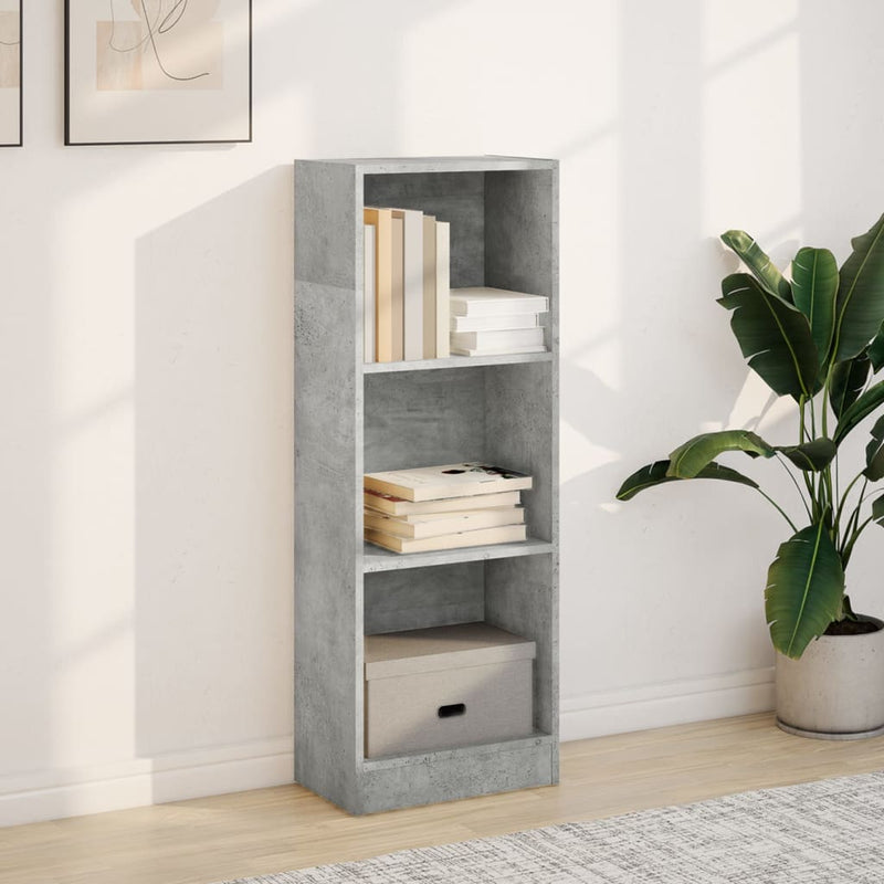 vidaXL betonszürke szerelt fa könyvespolc 40 x 24 x 109 cm