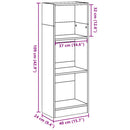 vidaXL betonszürke szerelt fa könyvespolc 40 x 24 x 109 cm