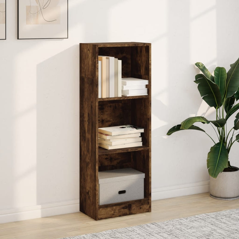 vidaXL füstös tölgy színű szerelt fa könyvszekrény 40 x 24 x 109 cm