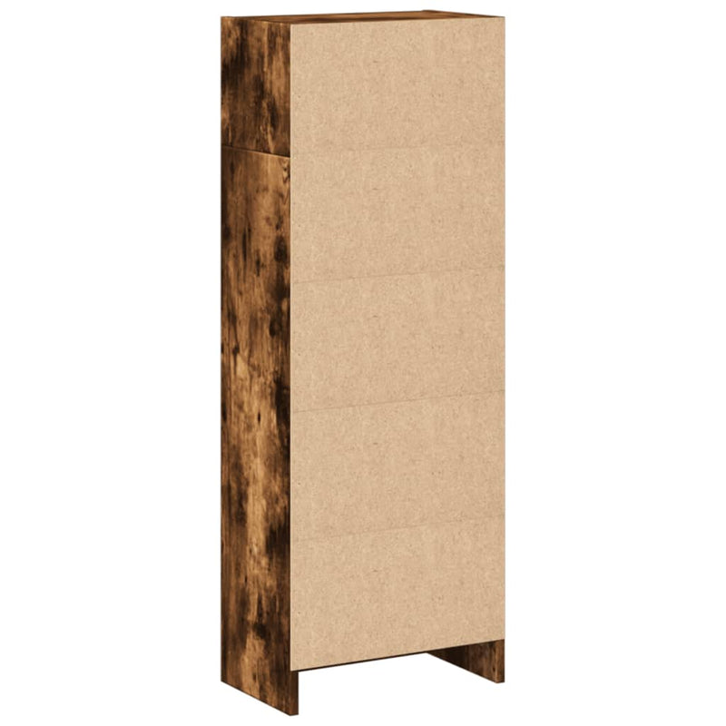 vidaXL füstös tölgy színű szerelt fa könyvszekrény 40 x 24 x 109 cm