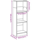 vidaXL füstös tölgy színű szerelt fa könyvszekrény 40 x 24 x 109 cm