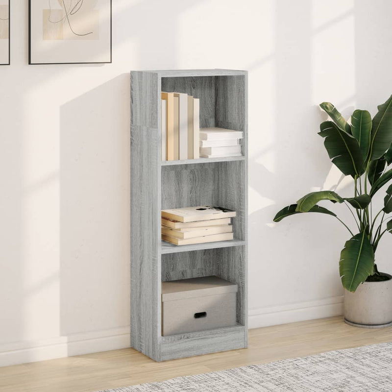 vidaXL szürke sonoma színű szerelt fa könyvespolc 40 x 24 x 109 cm