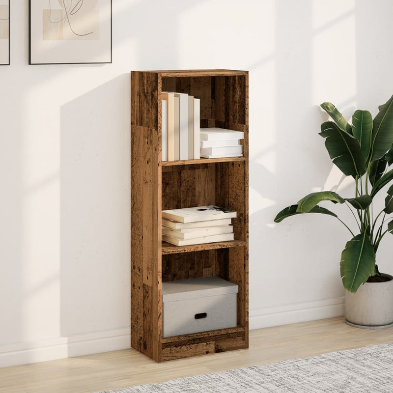 vidaXL antik fa színű szerelt fa könyvespolc 40 x 24 x 109 cm