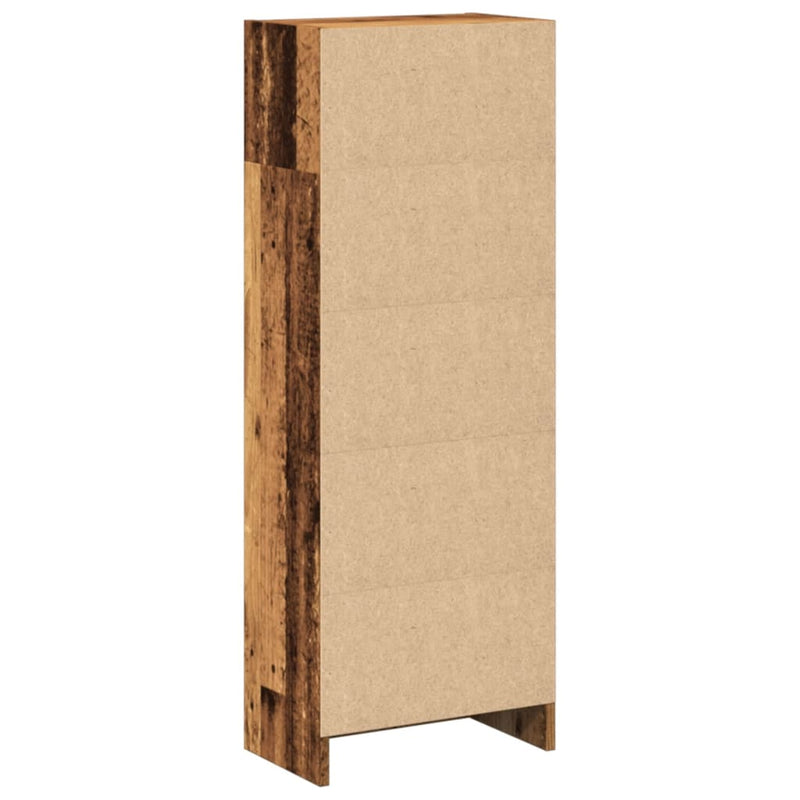 vidaXL antik fa színű szerelt fa könyvespolc 40 x 24 x 109 cm
