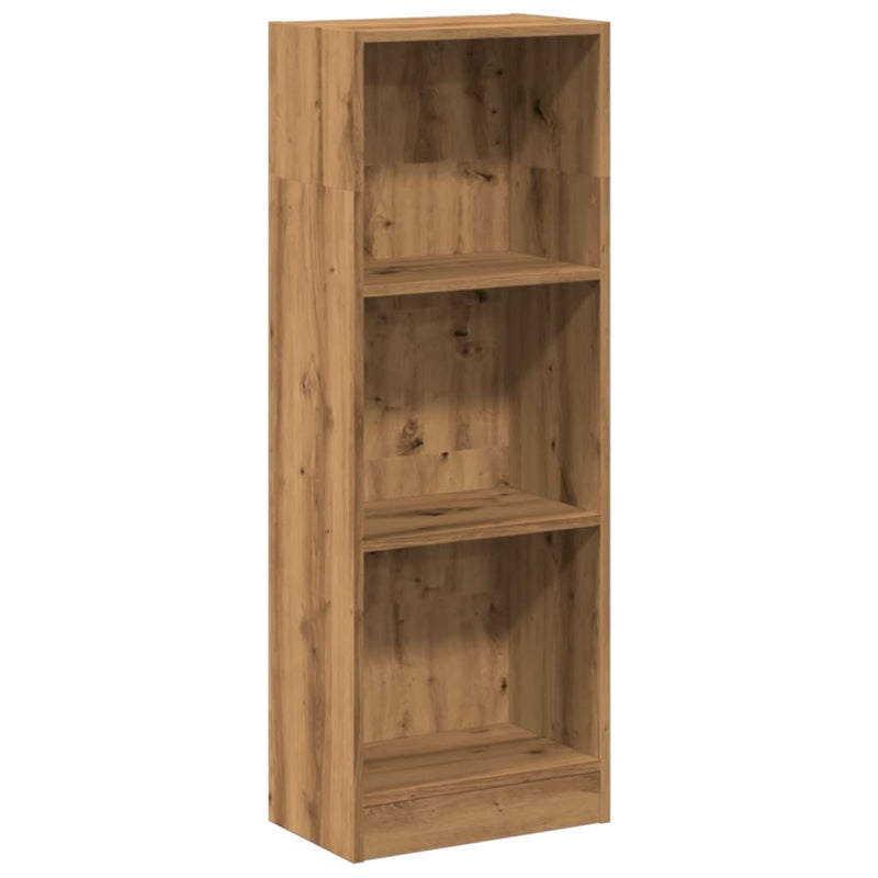 vidaXL kézműves tölgy szerelt fa könyvespolc 40 x 24 x 109 cm