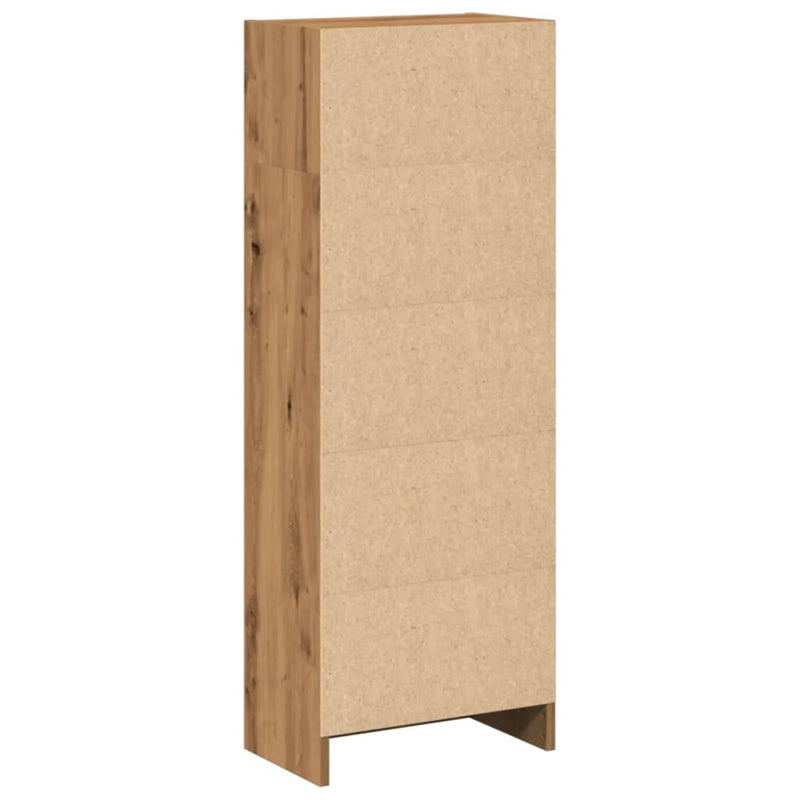 vidaXL kézműves tölgy szerelt fa könyvespolc 40 x 24 x 109 cm