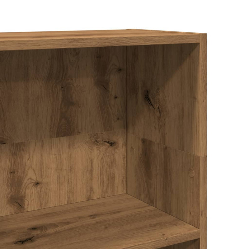 vidaXL kézműves tölgy szerelt fa könyvespolc 40 x 24 x 109 cm