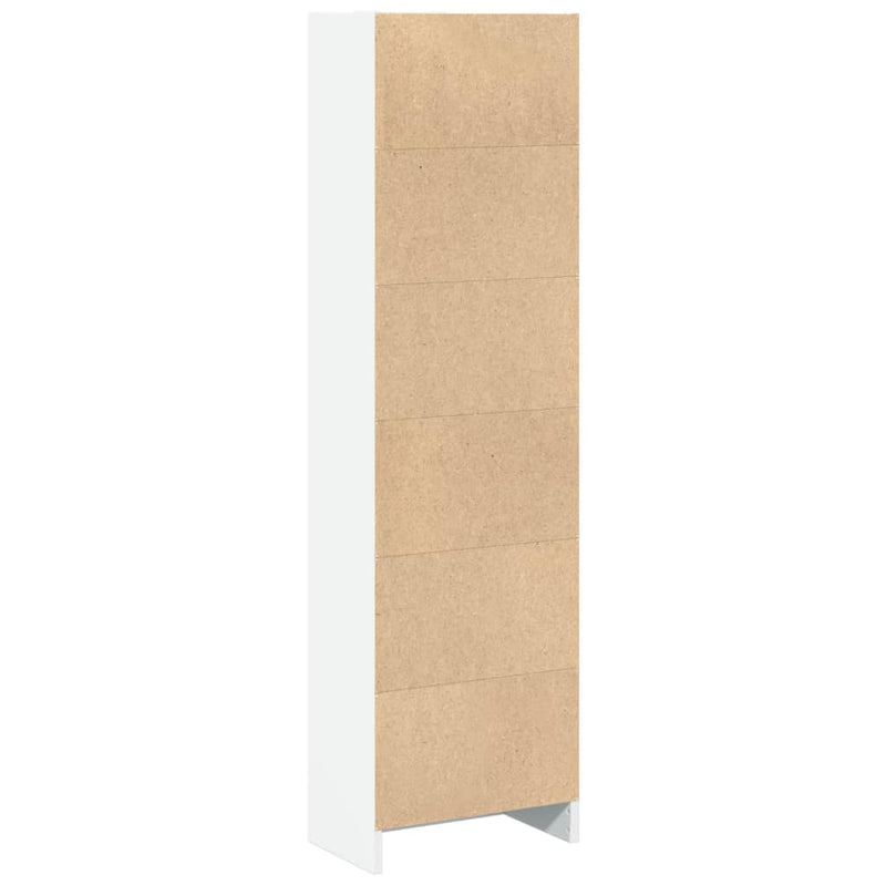 vidaXL fehér szerelt fa könyvespolc 40 x 24 x 143 cm