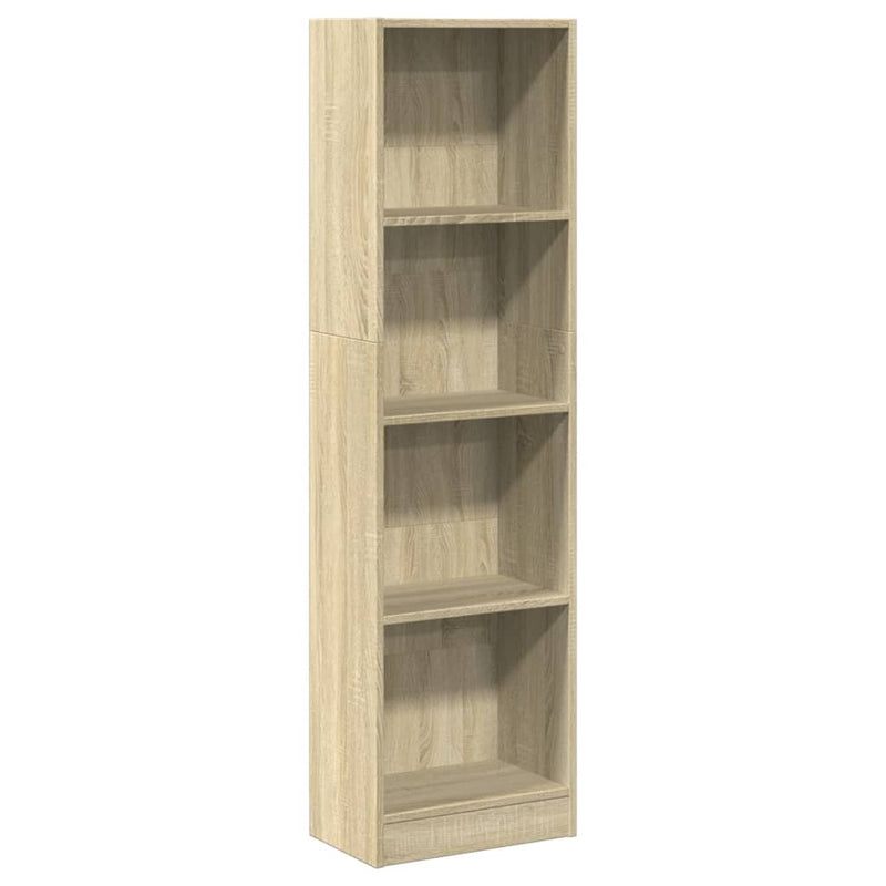 vidaXL sonoma tölgy színű szerelt fa könyvszekrény 40 x 24 x 143 cm