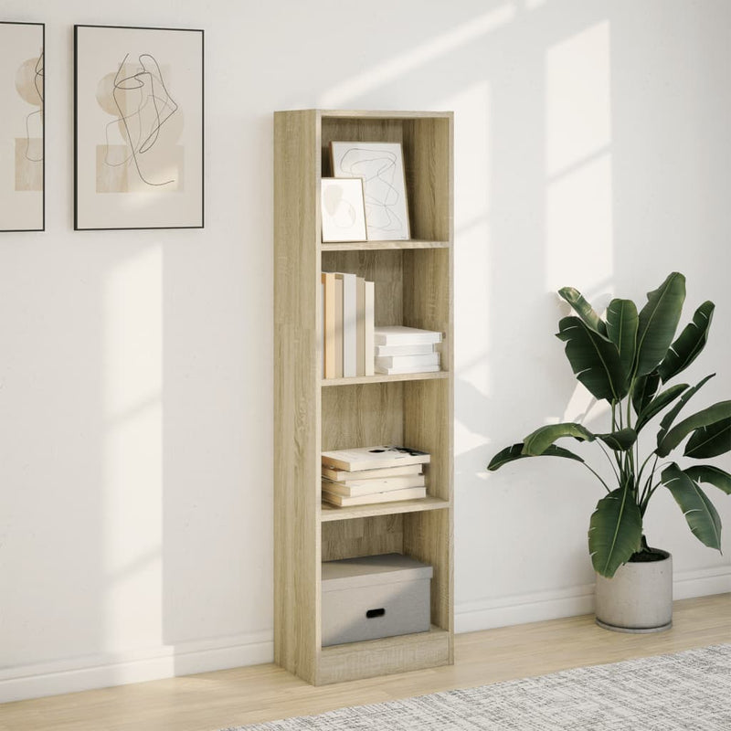 vidaXL sonoma tölgy színű szerelt fa könyvszekrény 40 x 24 x 143 cm