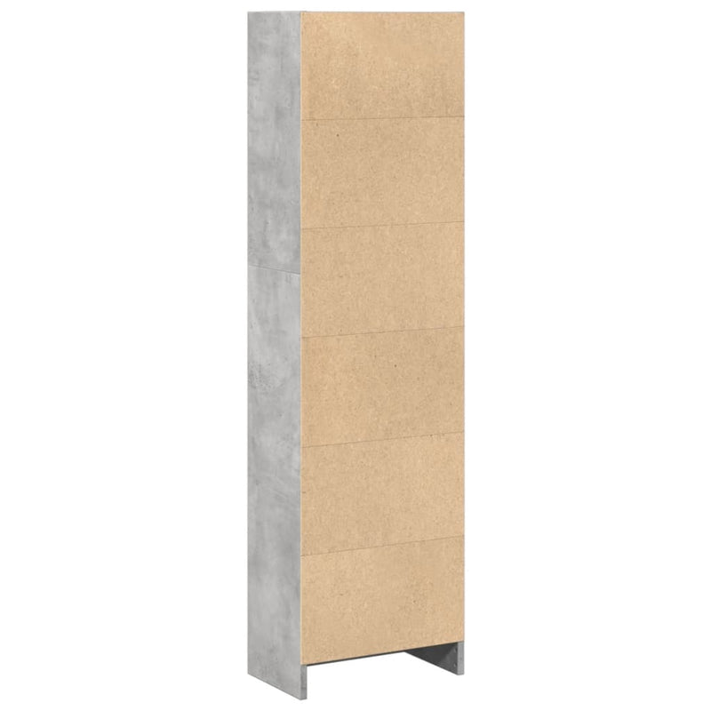 vidaXL betonszürke szerelt fa könyvespolc 40 x 24 x 143 cm