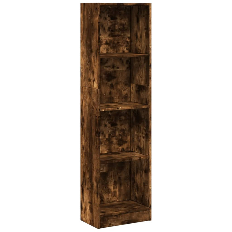 vidaXL füstös tölgy színű szerelt fa könyvszekrény 40 x 24 x 143 cm