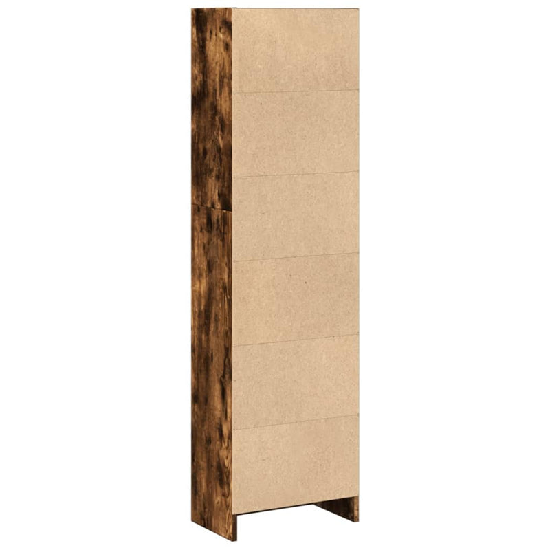 vidaXL füstös tölgy színű szerelt fa könyvszekrény 40 x 24 x 143 cm