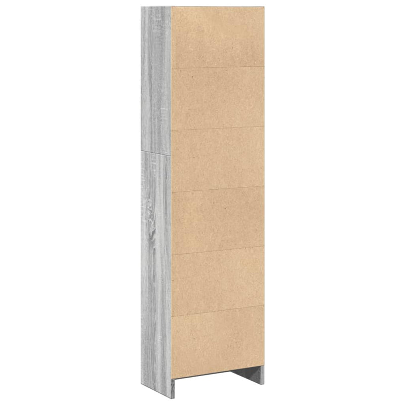 vidaXL szürke sonoma színű szerelt fa könyvespolc 40 x 24 x 143 cm