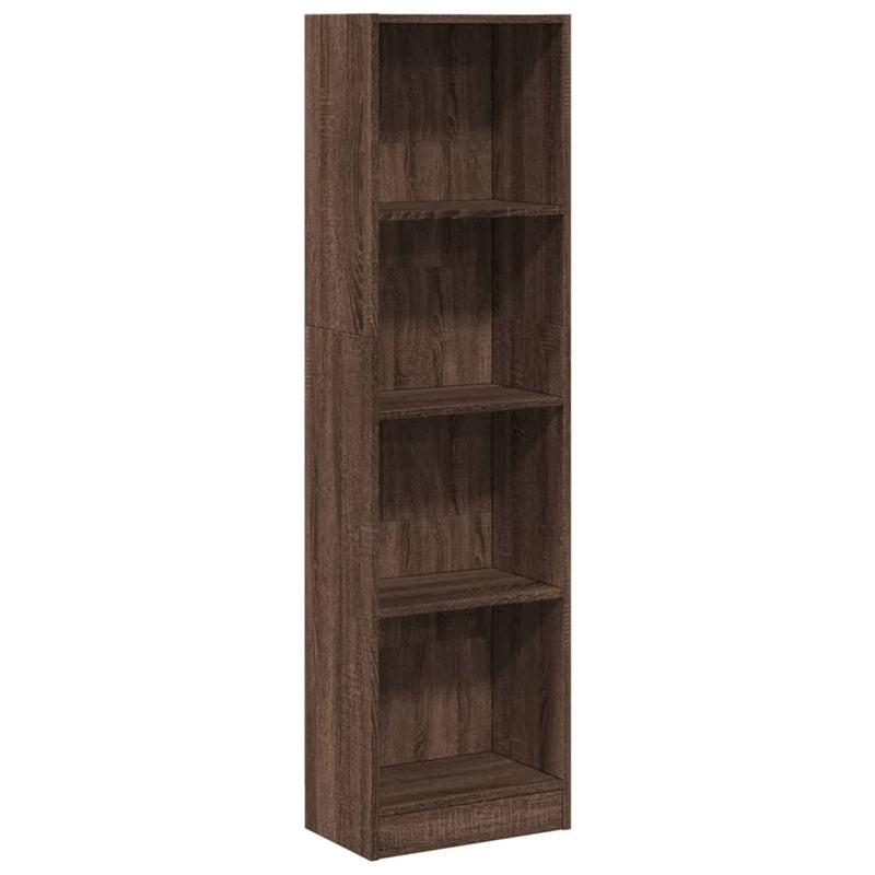 vidaXL barna tölgy színű szerelt fa könyvszekrény 40 x 24 x 143 cm