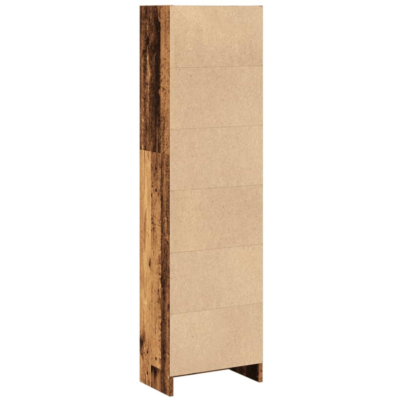 vidaXL antik fa színű szerelt fa könyvespolc 40 x 24 x 143 cm