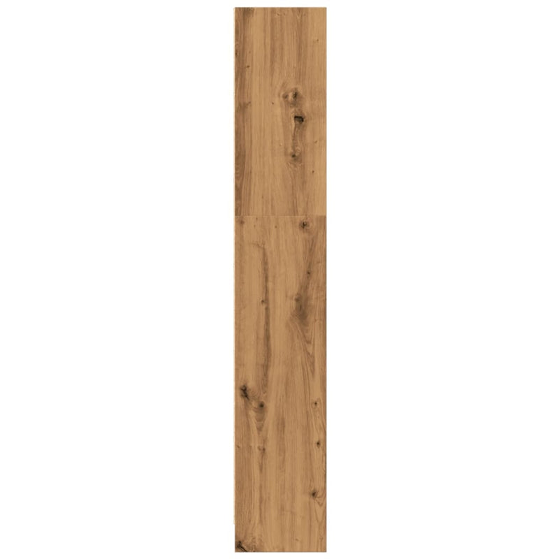 vidaXL kézműves tölgy szerelt fa könyvespolc 40 x 24 x 143 cm
