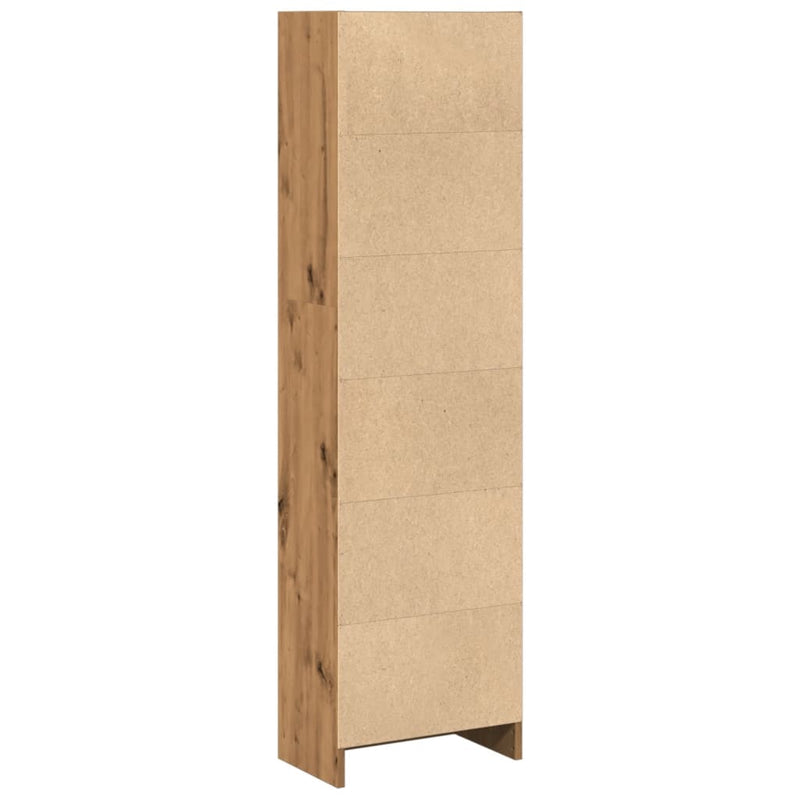 vidaXL kézműves tölgy szerelt fa könyvespolc 40 x 24 x 143 cm