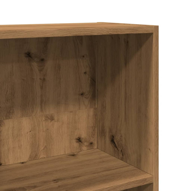 vidaXL kézműves tölgy szerelt fa könyvespolc 40 x 24 x 143 cm
