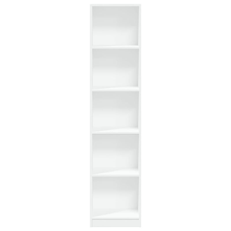 vidaXL fehér szerelt fa könyvespolc 40 x 24 x 176 cm