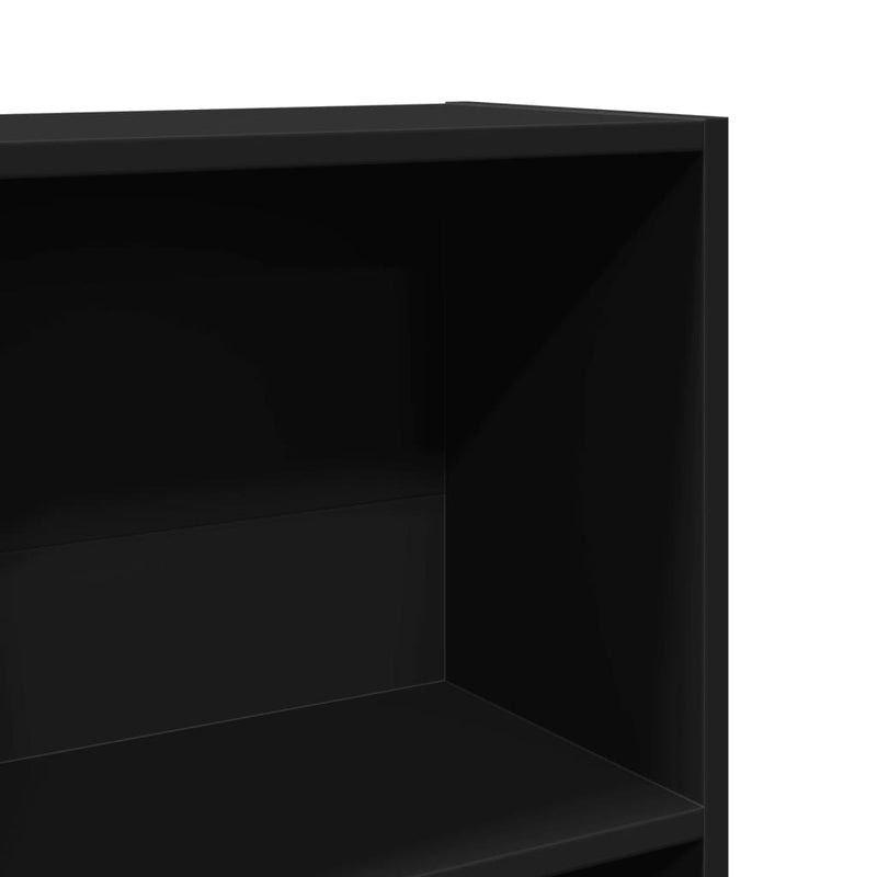 vidaXL fekete szerelt fa könyvszekrény 40 x 24 x 176 cm