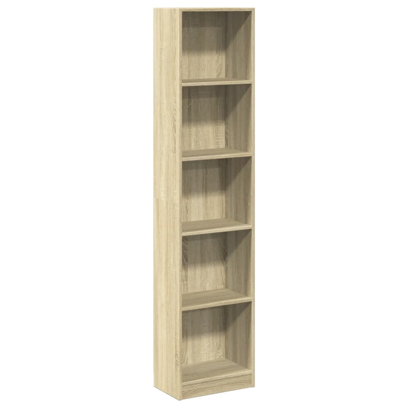 vidaXL sonoma tölgy színű szerelt fa könyvespolc 40 x 24 x 176 cm