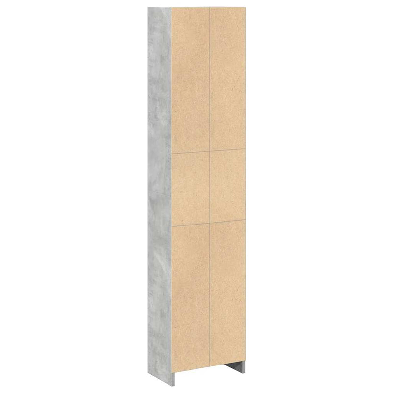 vidaXL betonszürke szerelt fa könyvespolc 40 x 24 x 176 cm