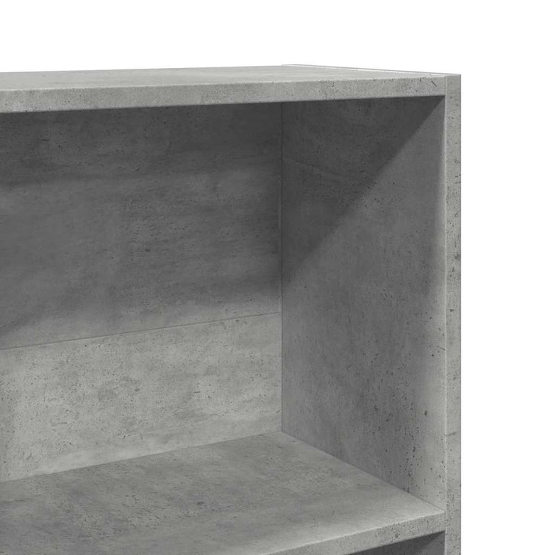 vidaXL betonszürke szerelt fa könyvespolc 40 x 24 x 176 cm
