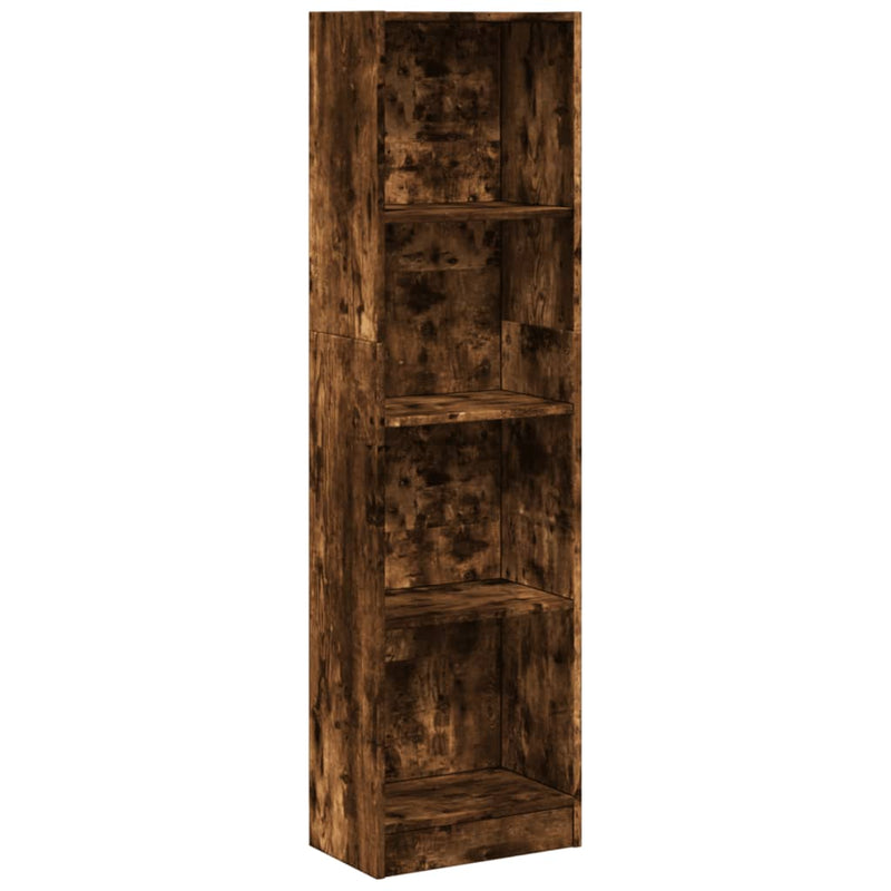 vidaXL füstös tölgy színű szerelt fa könyvszekrény 40 x 24 x 176 cm