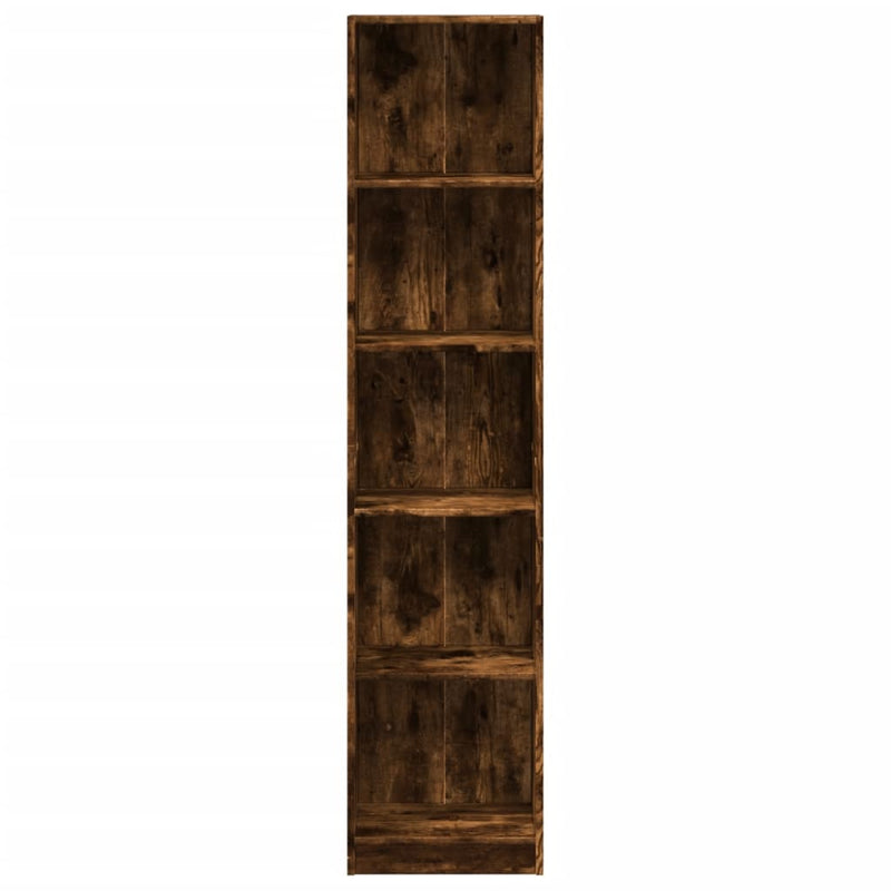 vidaXL füstös tölgy színű szerelt fa könyvszekrény 40 x 24 x 176 cm