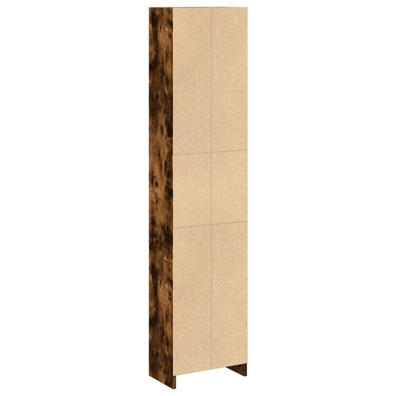 vidaXL füstös tölgy színű szerelt fa könyvszekrény 40 x 24 x 176 cm