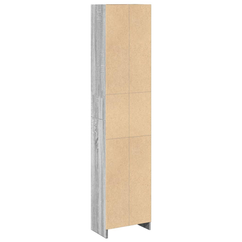 vidaXL szürke sonoma színű szerelt fa könyvespolc 40 x 24 x 176 cm