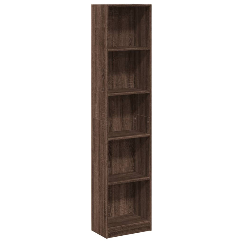 vidaXL barna tölgy színű szerelt fa könyvszekrény 40 x 24 x 176 cm