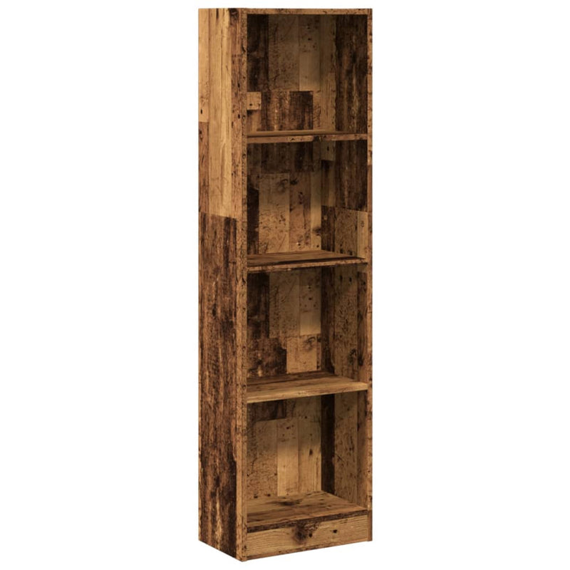 vidaXL antik fa színű szerelt fa könyvespolc 40 x 24 x 176 cm