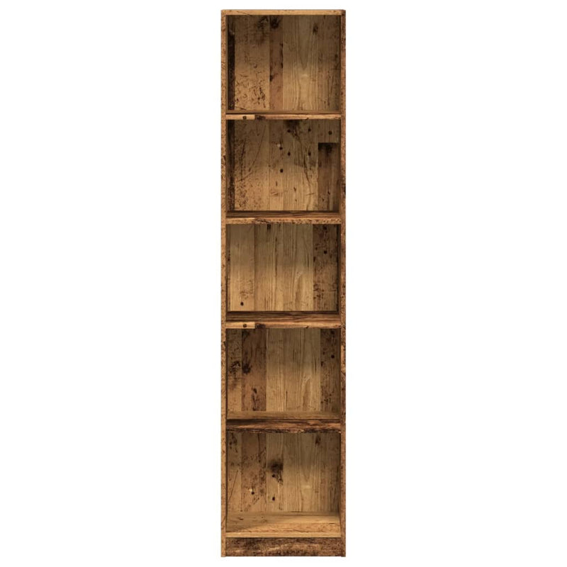 vidaXL antik fa színű szerelt fa könyvespolc 40 x 24 x 176 cm