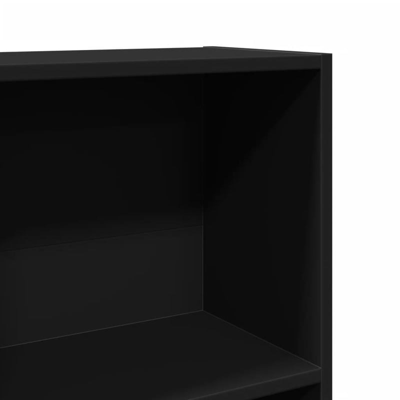 vidaXL fekete szerelt fa könyvszekrény 60 x 24 x 109 cm