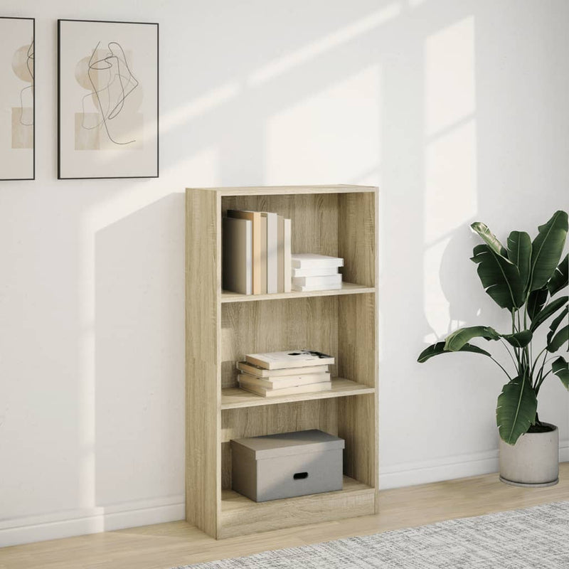 vidaXL sonoma tölgy színű szerelt fa könyvespolc 60 x 24 x 109 cm