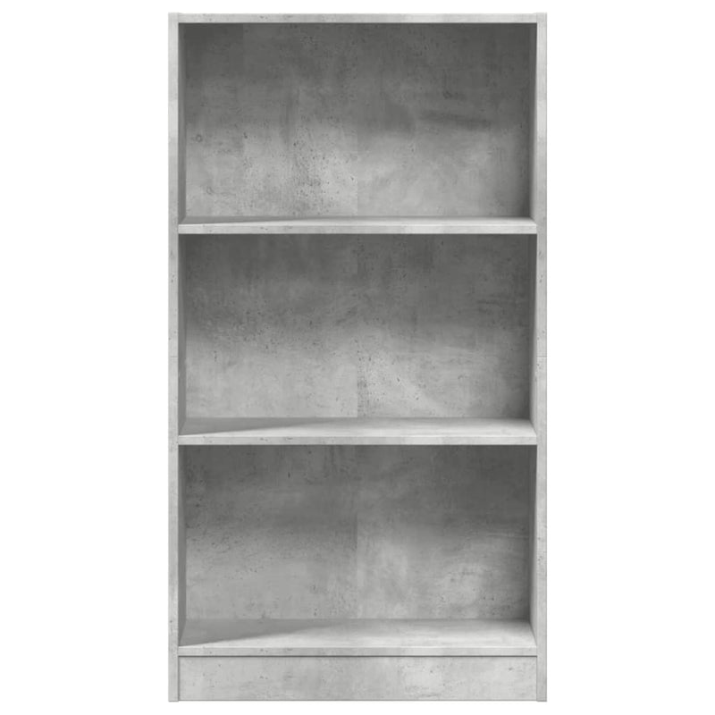 vidaXL betonszürke szerelt fa könyvespolc 60 x 24 x 109 cm