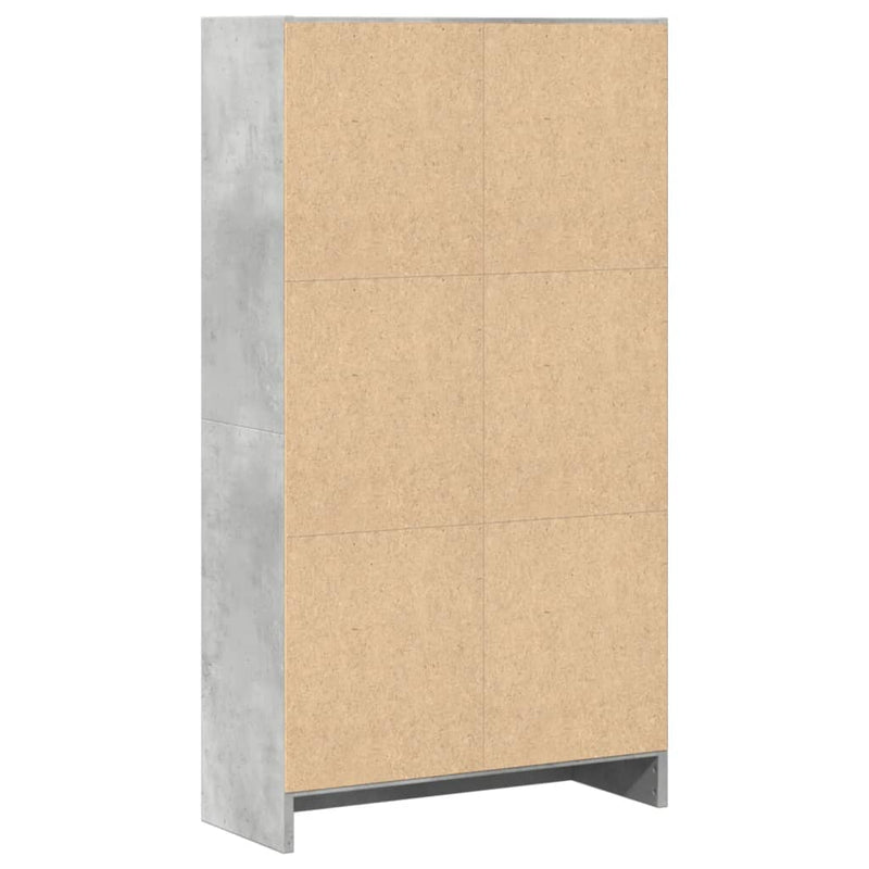 vidaXL betonszürke szerelt fa könyvespolc 60 x 24 x 109 cm