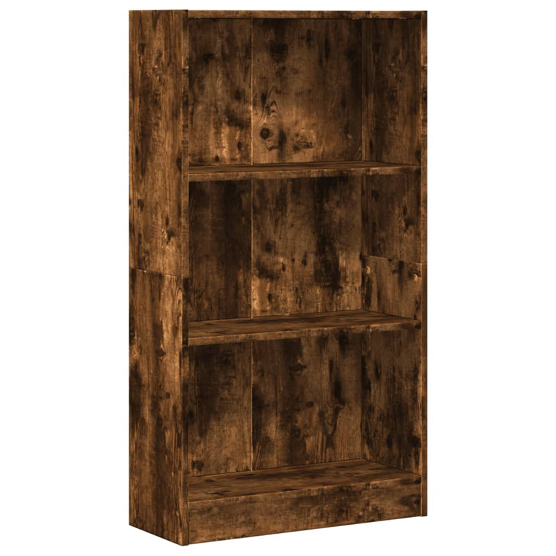 vidaXL füstös tölgy színű szerelt fa könyvszekrény 60 x 24 x 109 cm