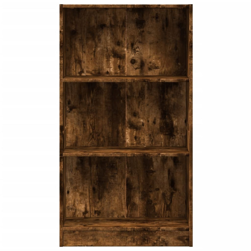 vidaXL füstös tölgy színű szerelt fa könyvszekrény 60 x 24 x 109 cm