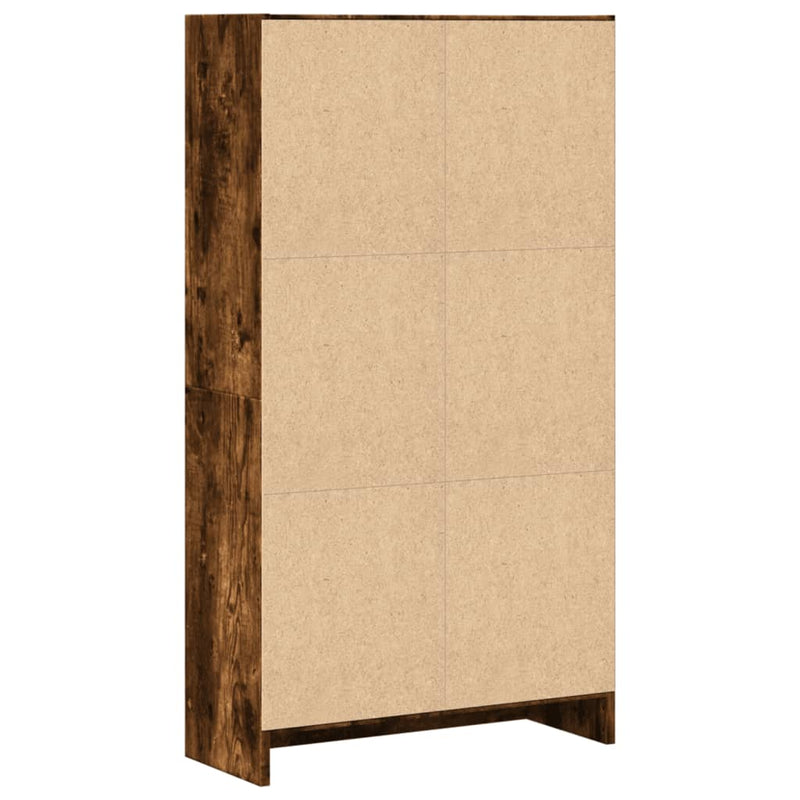 vidaXL füstös tölgy színű szerelt fa könyvszekrény 60 x 24 x 109 cm