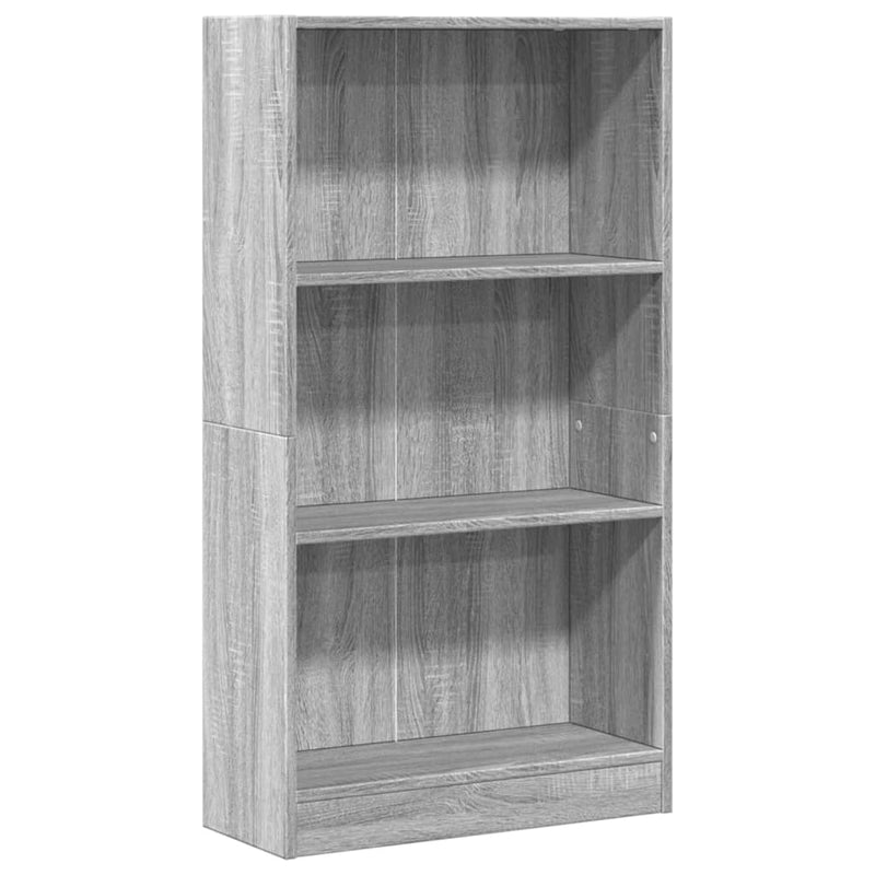 vidaXL szürke sonoma színű szerelt fa könyvespolc 60 x 24 x 109 cm